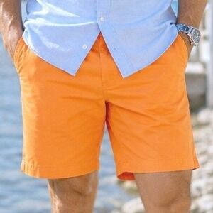 Polo Ralph Lauren Classic Fit 9" Orange Chino Shorts Men's 34‎ Cotton Preppy